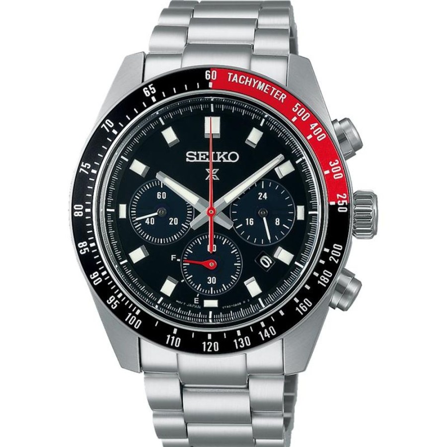 Watches Seiko Prospex | Solar Chronograph Black Dial Watch