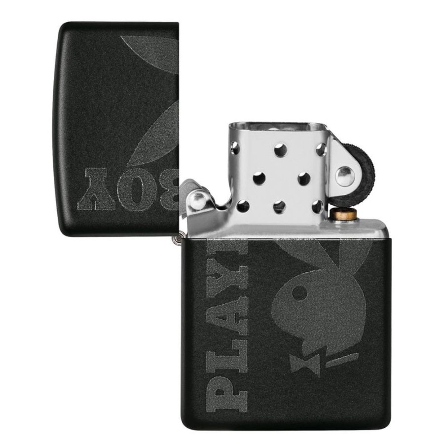 Accessories Zippo | Playboy Logo Black Matte Lighter