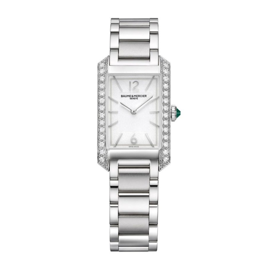 Watches Baume & Mercier | Hampton Quartz 35 X 22Mm Diamond Set Watch