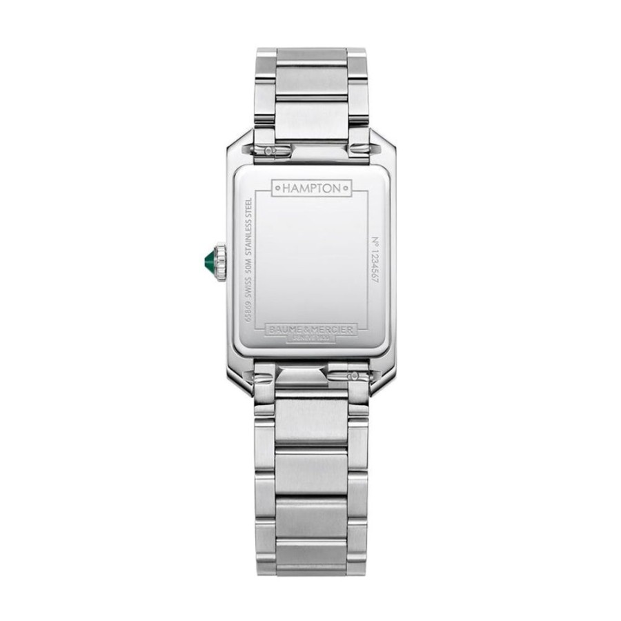 Watches Baume & Mercier | Hampton Quartz 35 X 22Mm Diamond Set Watch