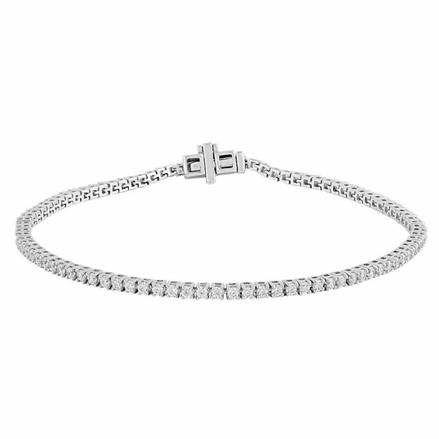 Jewellery Diamonds by WD | Bracelet With 1.46Ct Diamonds In 9K White Gold 18.5Cm