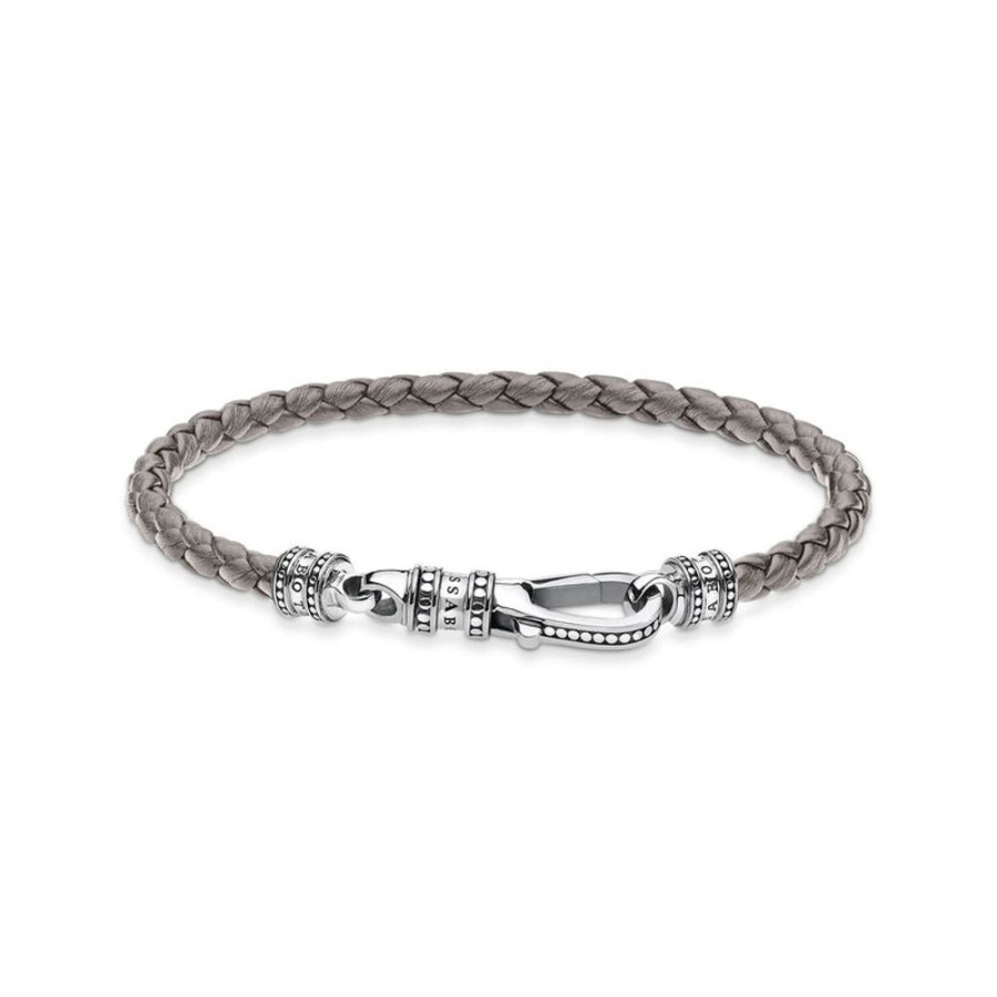 Jewellery Thomas Sabo | Leather Bracelet Grey