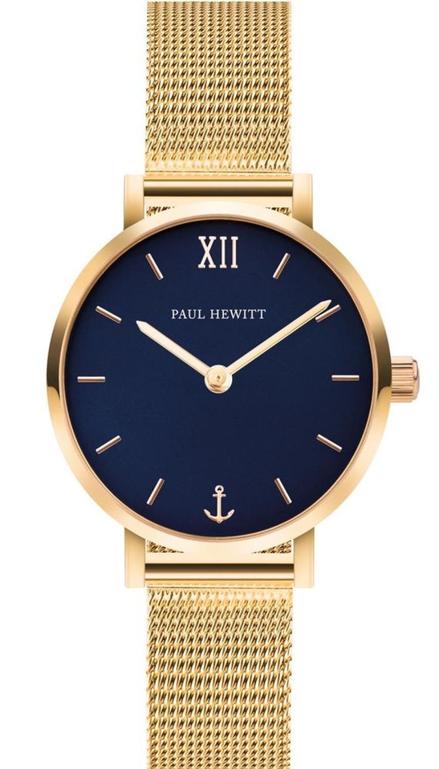 Watches Paul Hewitt | Modest Blue Lagoon Gold Mesh Watch