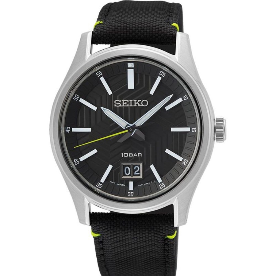 Watches Seiko | Quartz Black Nylon Band Sport