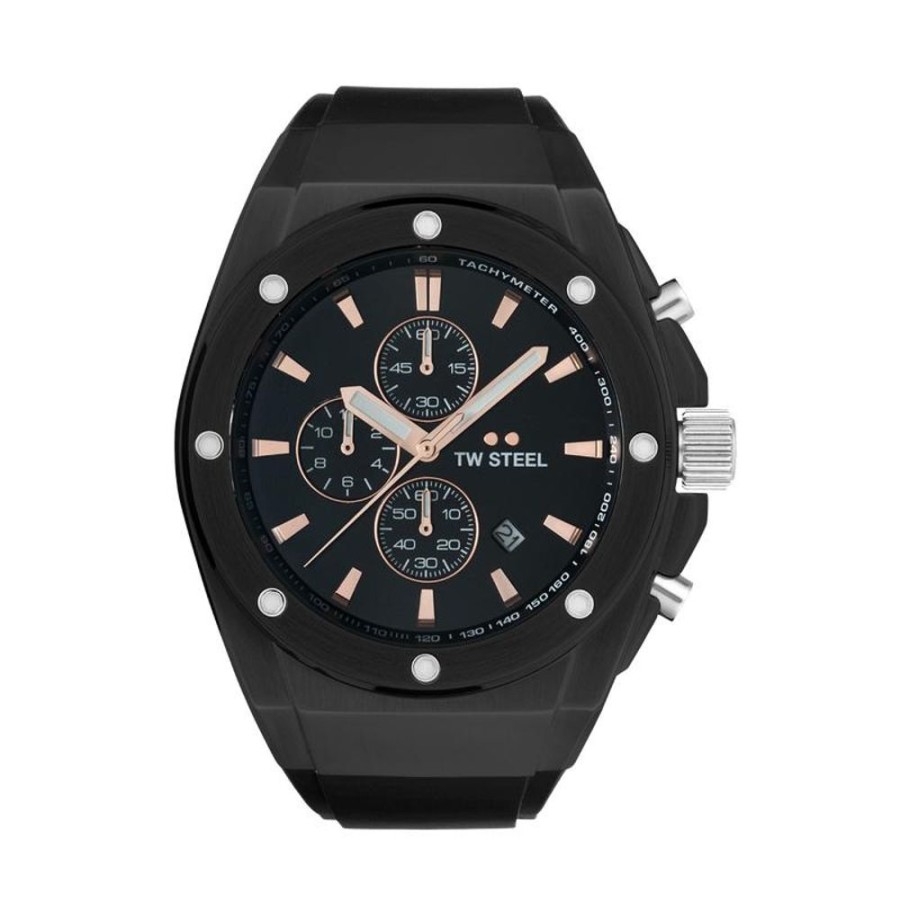 Watches TW Steel | Ceo Tech 44Mm Chronograph Black Dial Watch