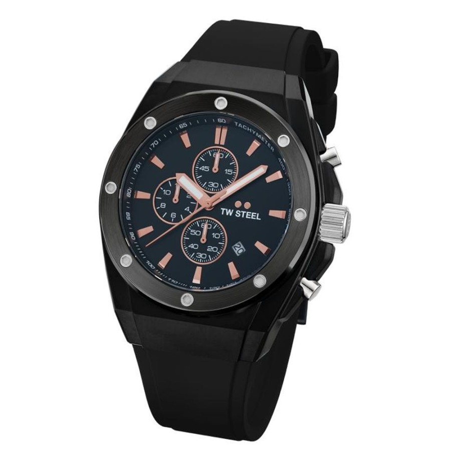 Watches TW Steel | Ceo Tech 44Mm Chronograph Black Dial Watch