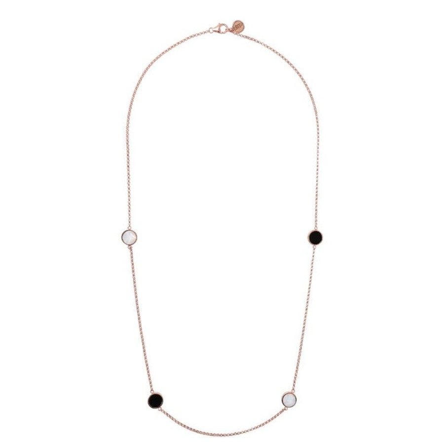 Jewellery Bronzallure | Alba Black Onyx/White Mop Necklace