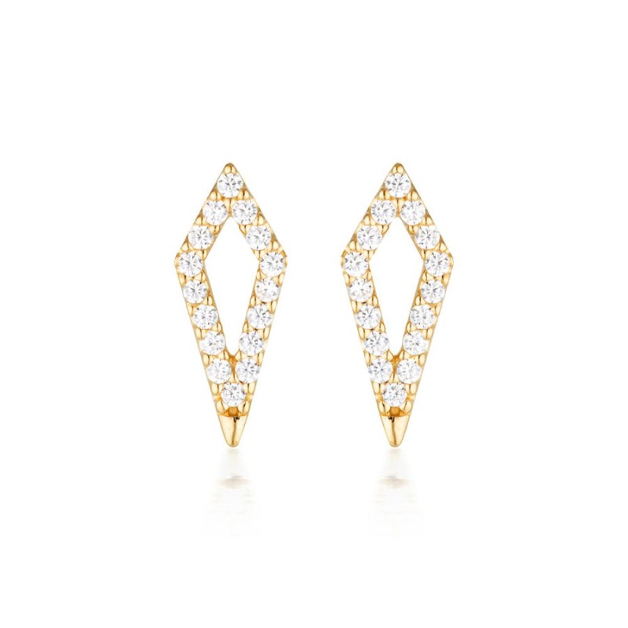 Jewellery Georgini | Georgini Rock Star Kite Gold Earrings