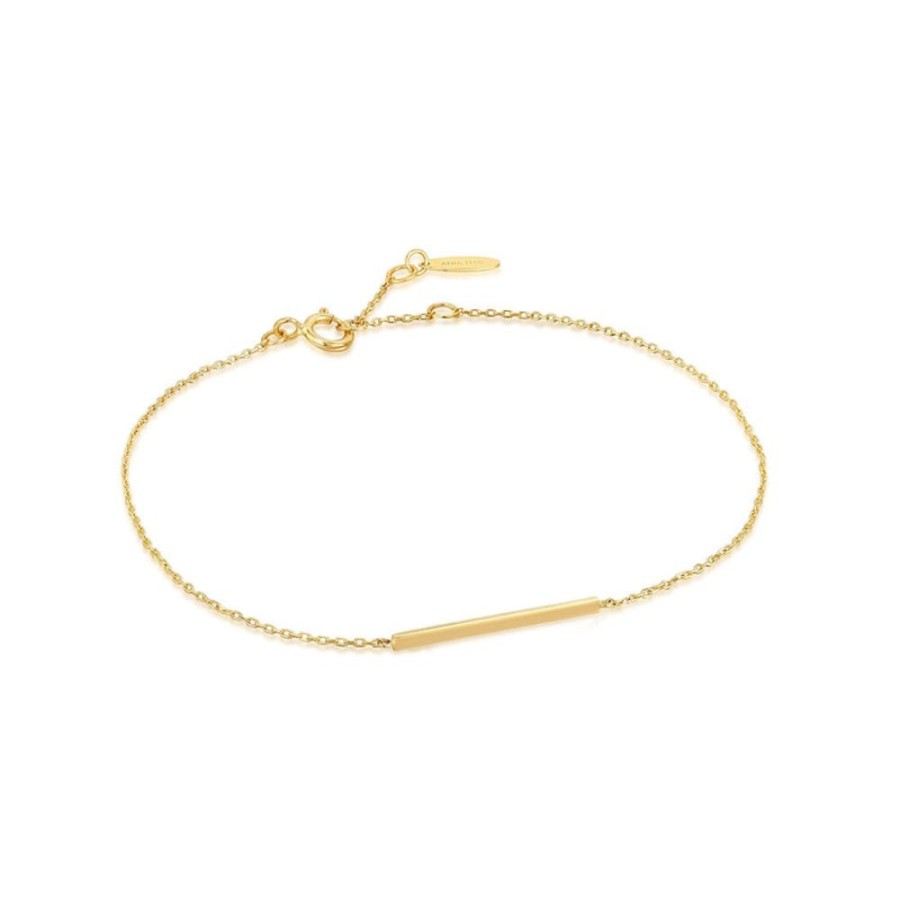 Jewellery Ania Haie | 14Kt Gold Solid Bar Bracelet