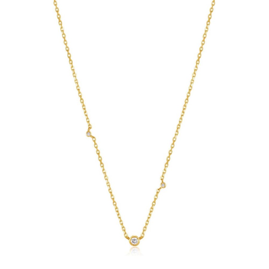 Jewellery Ania Haie | 14Kt Gold Triple Natural Diamond Necklace