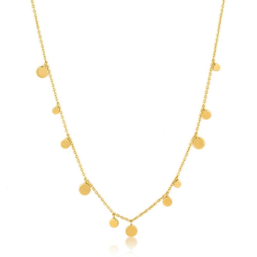 Jewellery Ania Haie | Geometry Mixed Discs Necklace - Gold