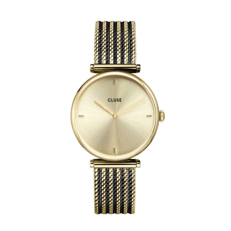 Watches Cluse | Cluse Triomphe Full Gold/Black Gold Mesh