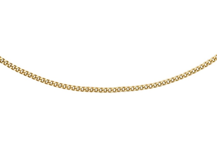 Jewellery Diamonds by WD | 9Ct Yellow Gold Diamond Cut Curb Chain 51Cm