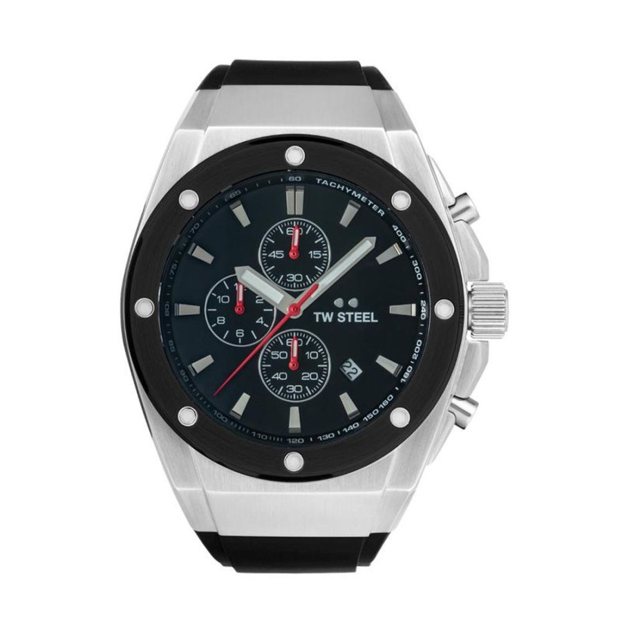 Watches TW Steel | Ceo Tech 44Mm Chronograph Black Dial Watch