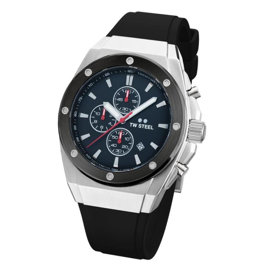 Watches TW Steel | Ceo Tech 44Mm Chronograph Black Dial Watch