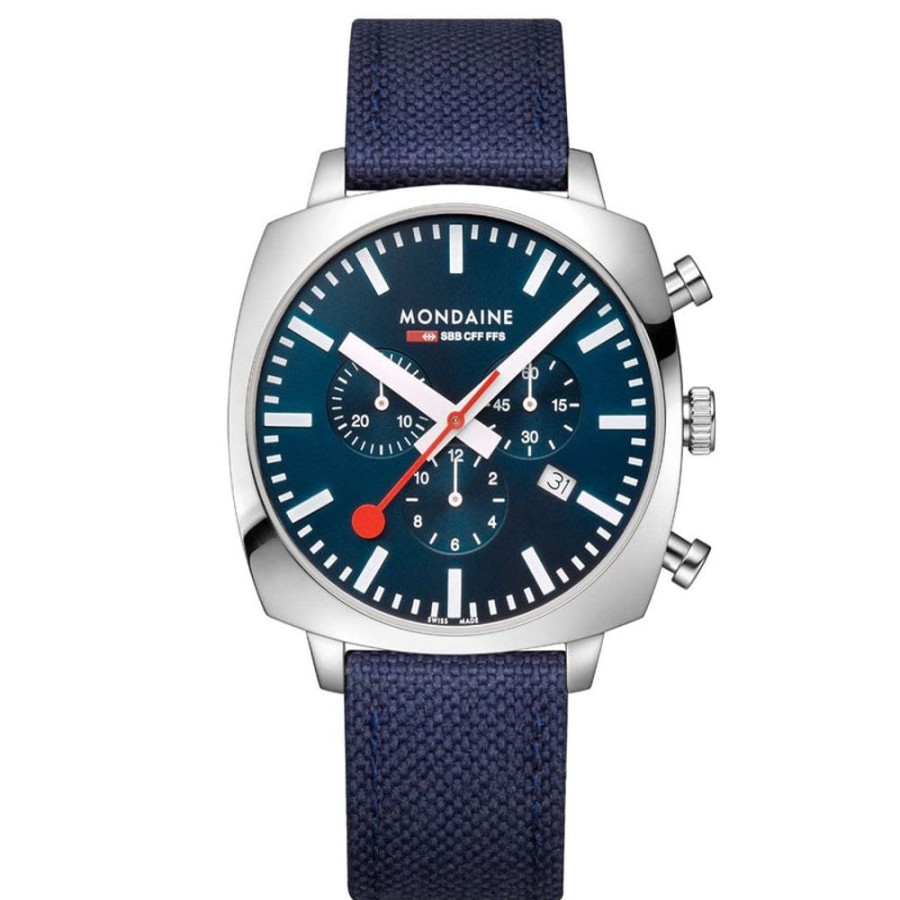 Watches Mondaine | Cushion Ocean Blue Watch