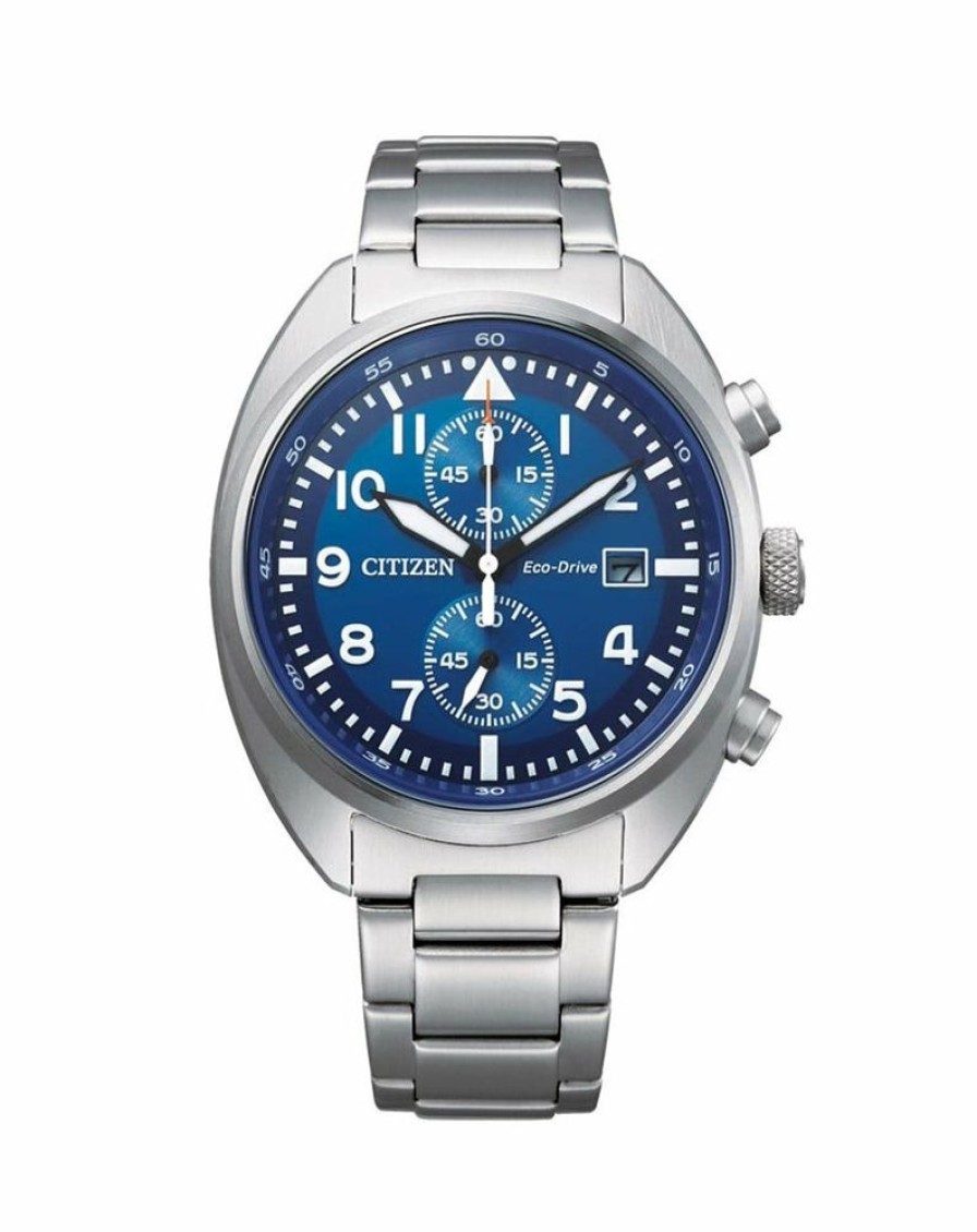 Watches Citizen | Classic Blue Dial Chronograph Watch