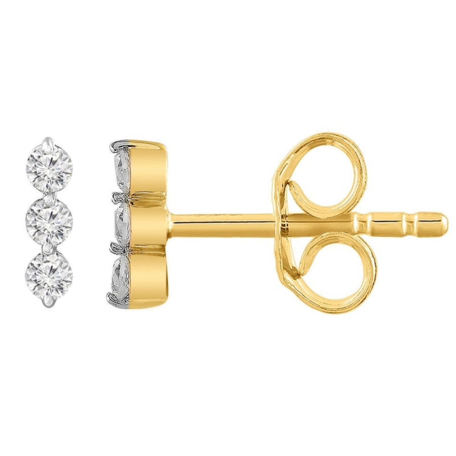 Jewellery Diamonds by WD | Diamond Fashion Earrings With 0.15Ct Diamonds In 9K Yellow Gold