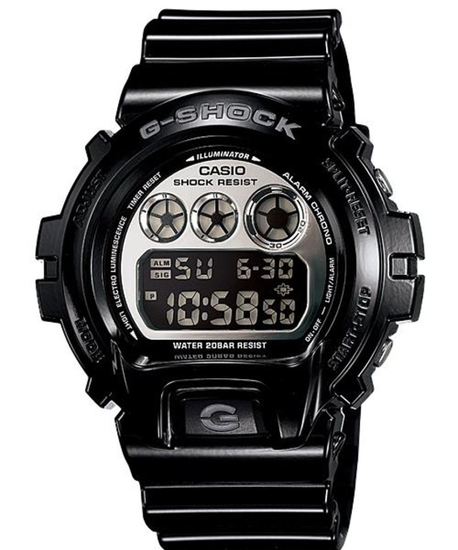 Watches G-Shock | Multi-Alarm Black Band Silver Dial Digital Watch