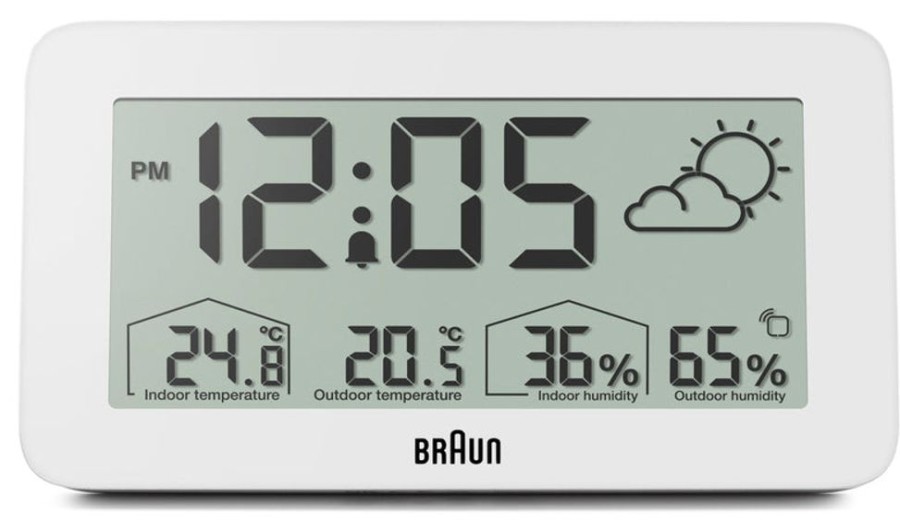 Watches Braun | Digital Weather Station Clock White