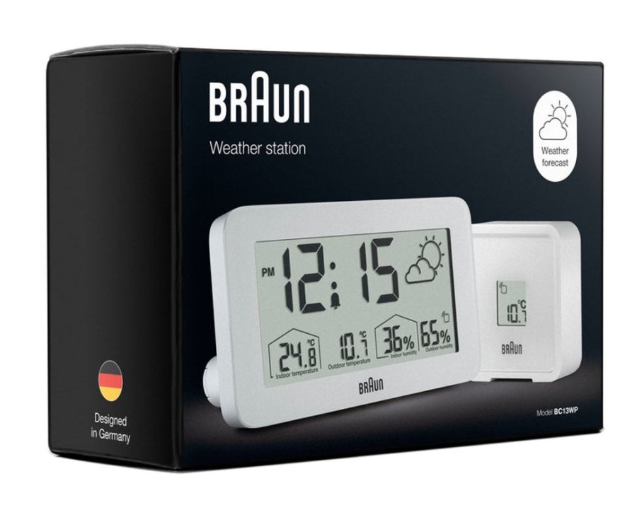 Watches Braun | Digital Weather Station Clock White