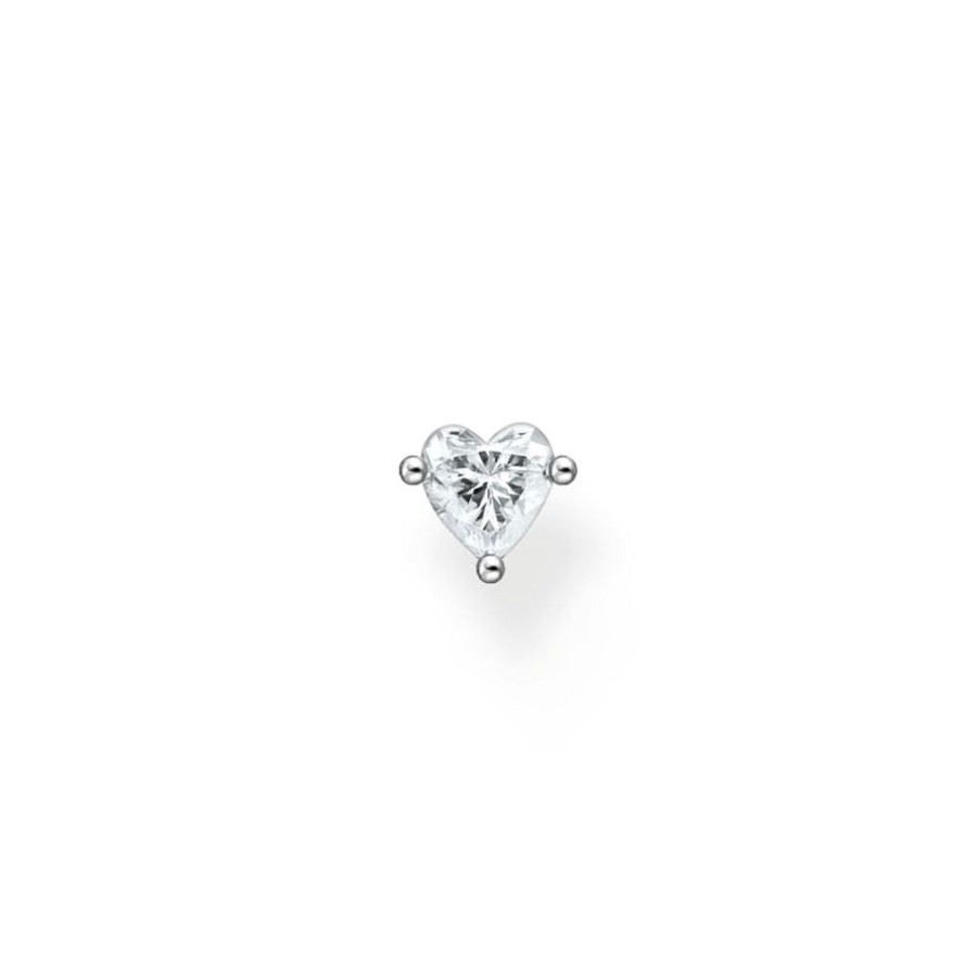 Jewellery Thomas Sabo | Single Ear Stud Heart Silver