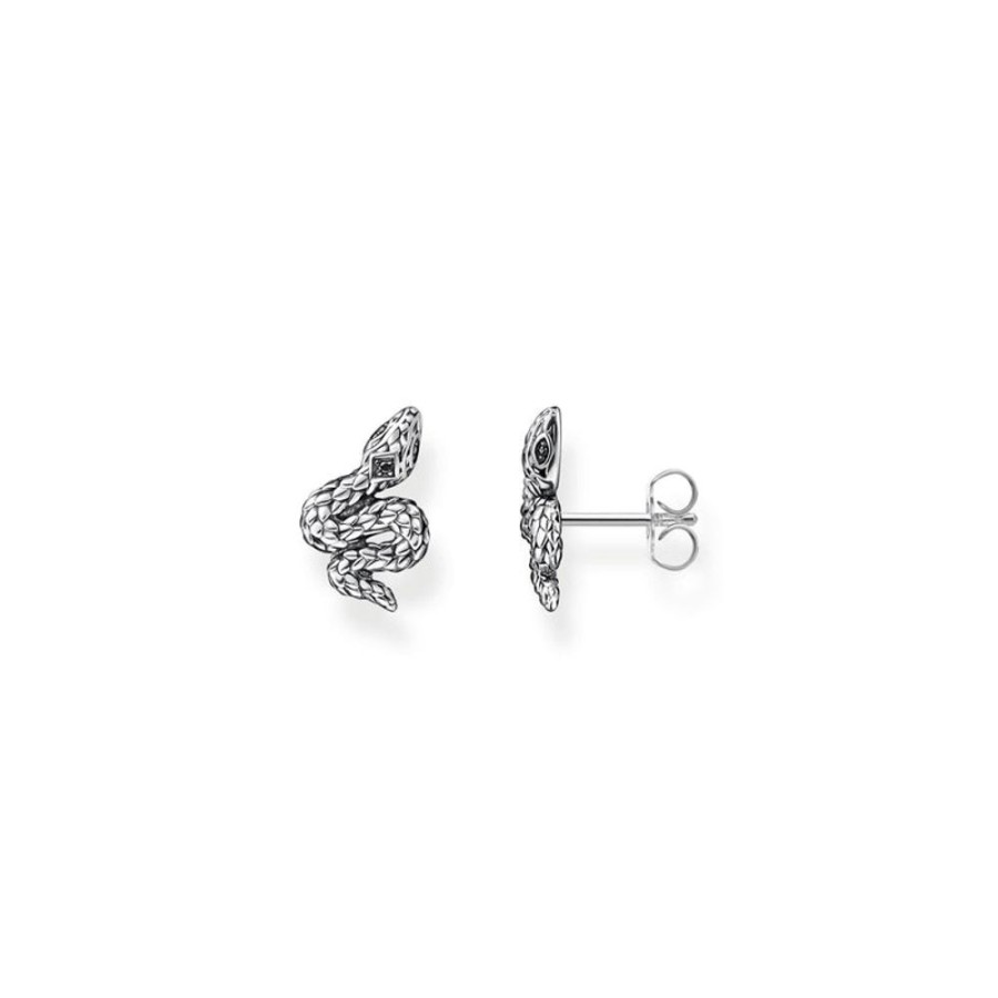 Jewellery Thomas Sabo | Thomas Sabo Ear Studs Blackened Snake