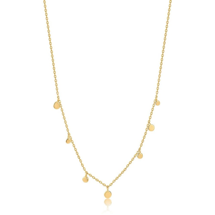 Jewellery Ania Haie | 14Kt Gold Mixed Disc Necklace