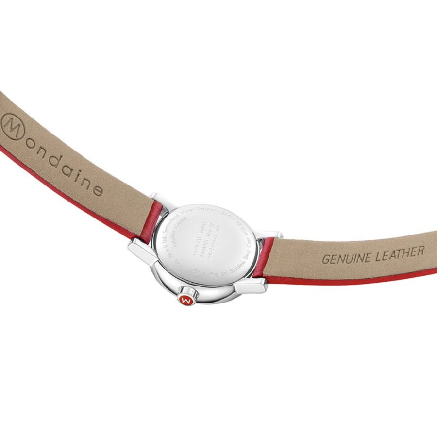 Watches Mondaine | Evo2 Petite 26Mm White Dial Leather Watch