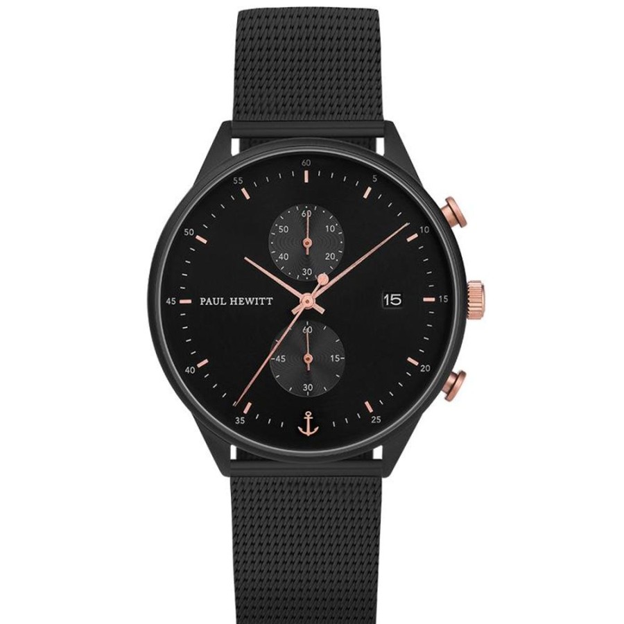 Watches Paul Hewitt | Black Sunray Mesh Watch