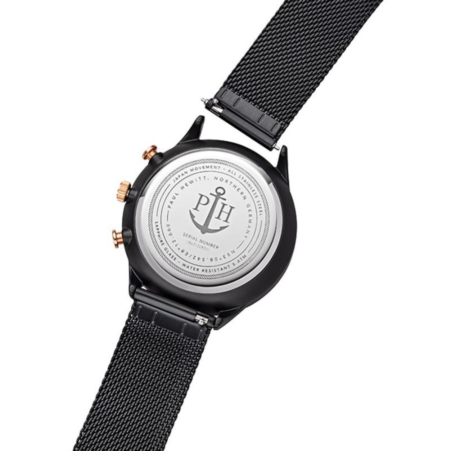 Watches Paul Hewitt | Black Sunray Mesh Watch