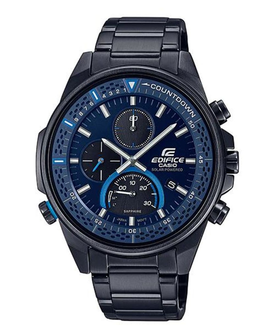 Watches Casio | Slim Line With Sapphire Crystal Blue Dial Watch