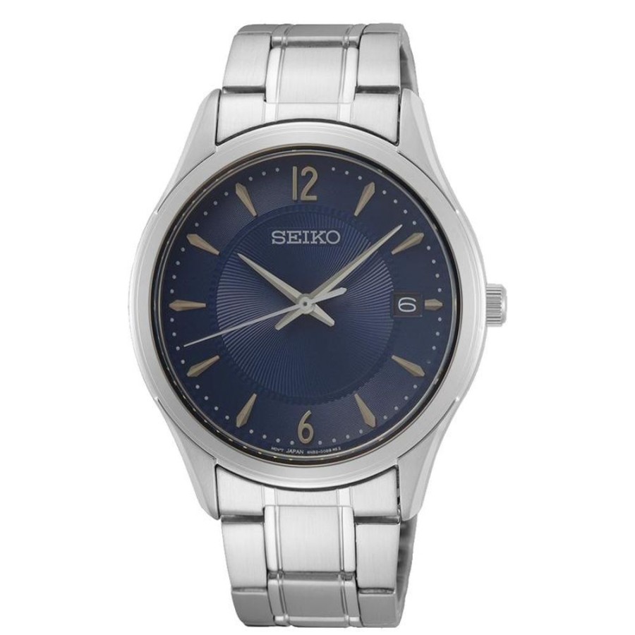 Watches Seiko | Daywear Stainless Steel Band Blue Dial Watch Sur419P