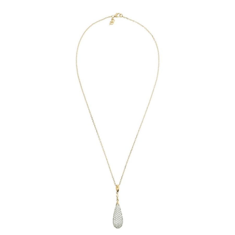 Jewellery Bronzallure | Pave Drop Golden Pendant Necklace