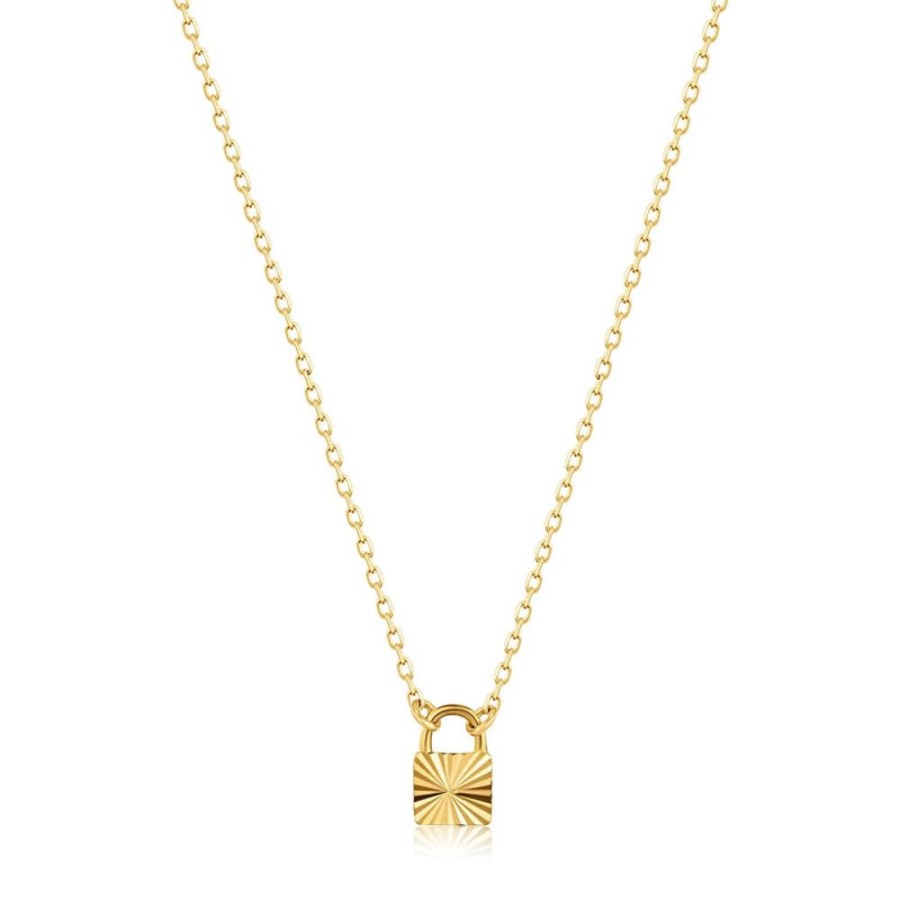 Jewellery Ania Haie | 14Kt Gold Padlock Necklace