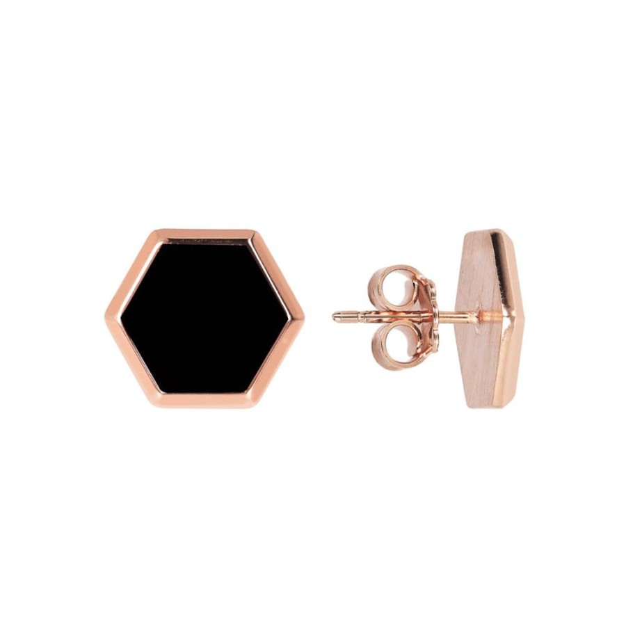 Jewellery Bronzallure | Hexagonal Button Earrings