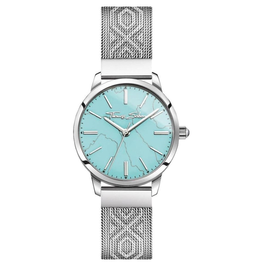 Watches Thomas Sabo | Arizona Turquoise Embossed Steel