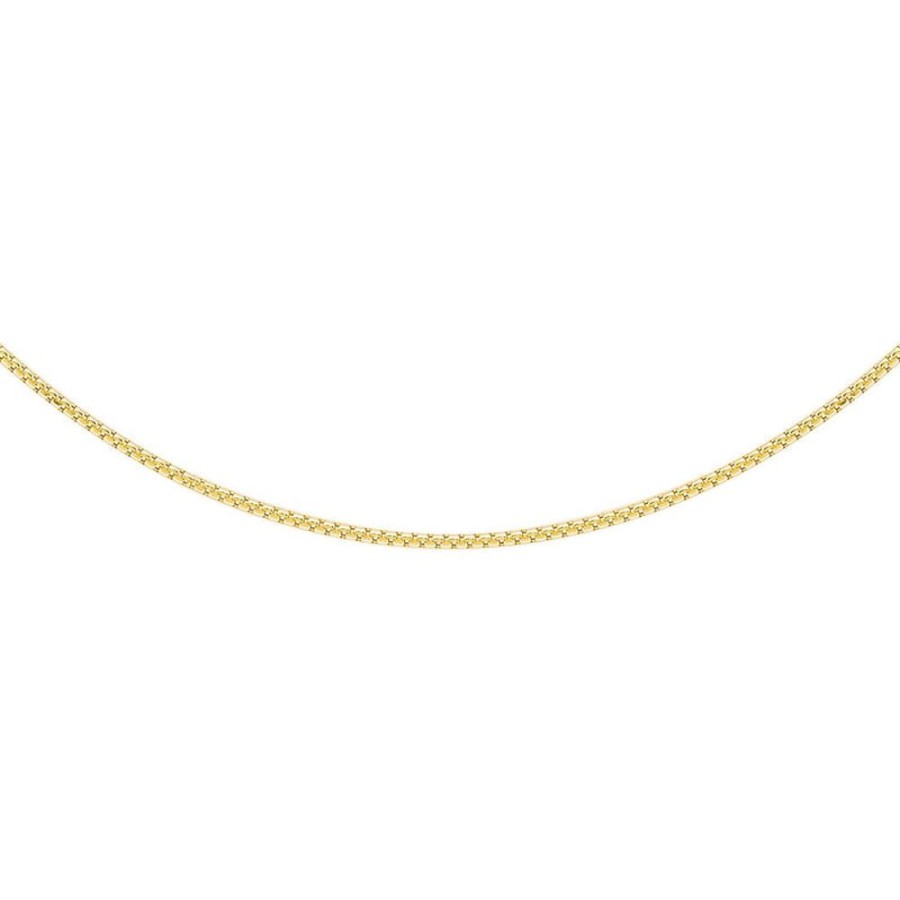 Jewellery Diamonds by WD | 9K Yellow Gold Diamond Cut Box Chain 45Cm