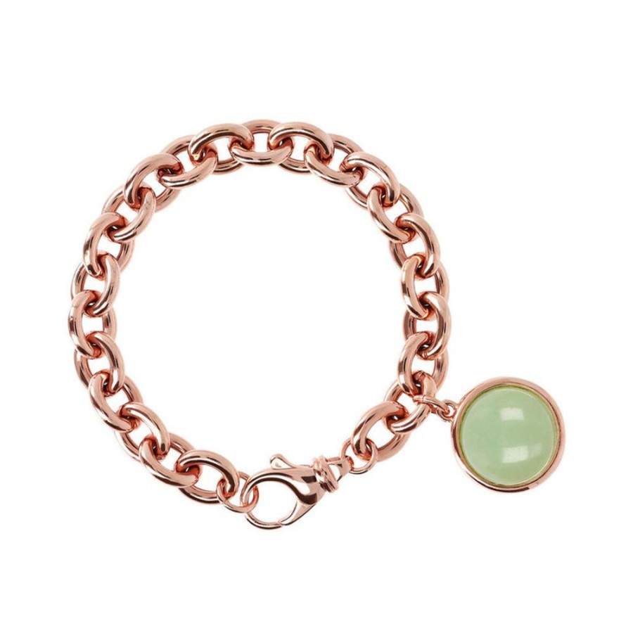 Jewellery Bronzallure | Cabochon Cut Genuine Gemstone Chain Bracelet