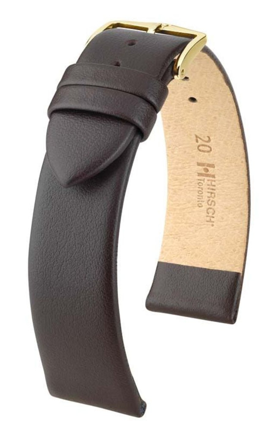 Accessories HIRSCH | Hirsch Toronto M Flat Brown Leather Band