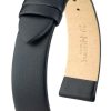 Accessories HIRSCH | Hirsch Toronto L Flat Calfskin Black Leather Band