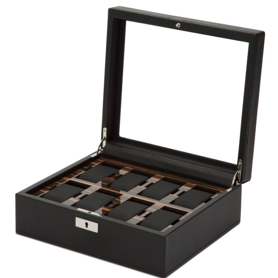 Accessories Wolf | Roadster 8 Pc Watch Box Black