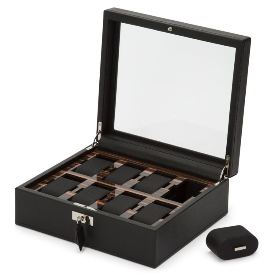 Accessories Wolf | Roadster 8 Pc Watch Box Black