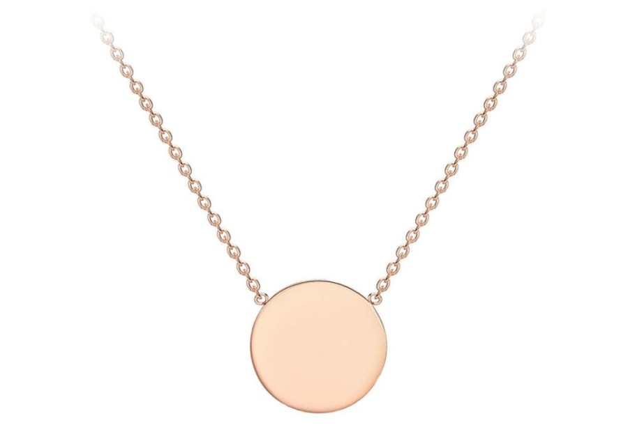 Jewellery Diamonds by WD | 9K Rose Gold Solid 10Mm Disc Adjustable Necklace