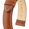 Accessories HIRSCH | Hirsch Boston Medium Brown Silver Buckle Strap