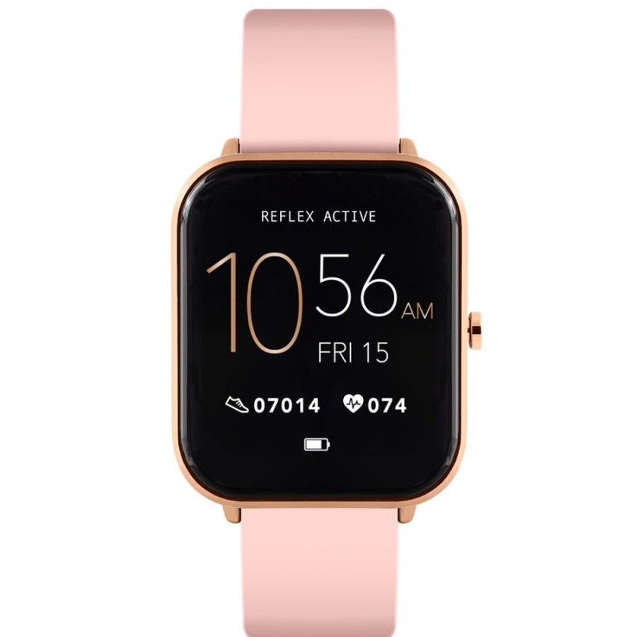 Watches Reflex Active | Series 15 Rose Gold Case Pink Silicone Strap Smart Watch