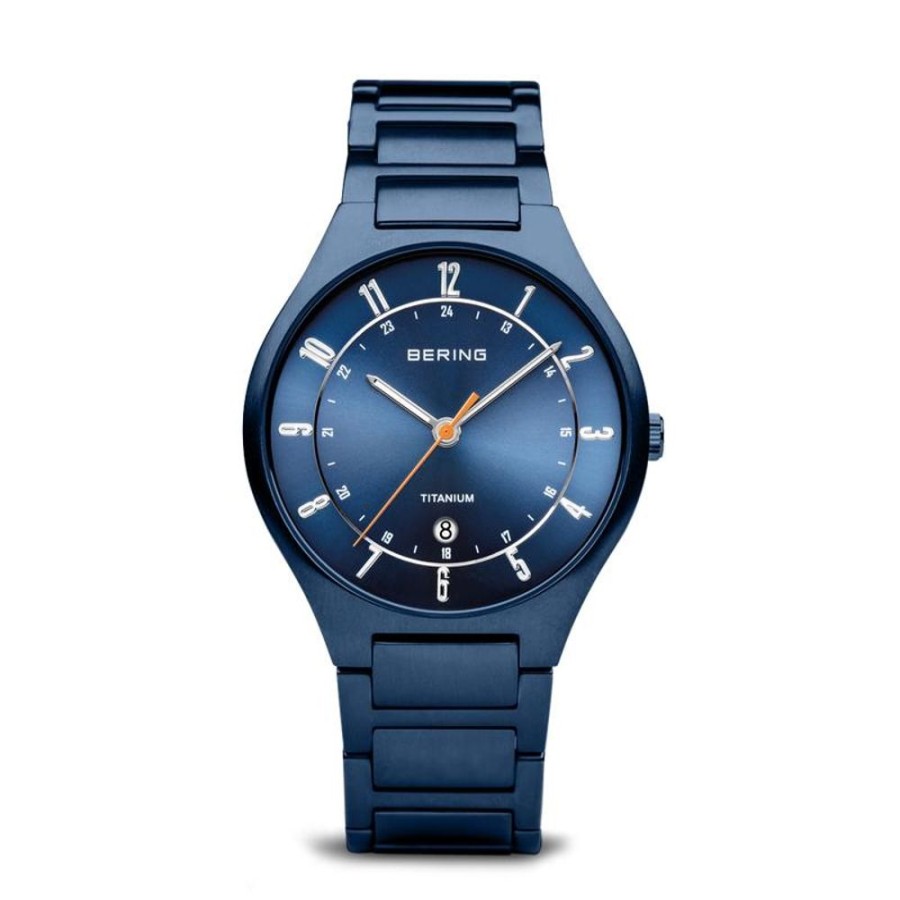 Watches Bering | Titanium Mat Blue Watch