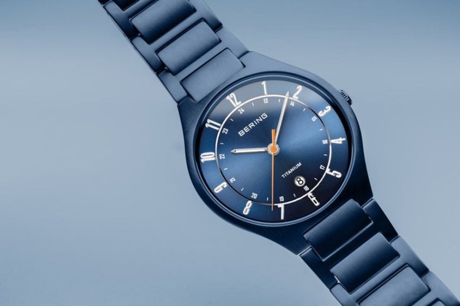 Watches Bering | Titanium Mat Blue Watch