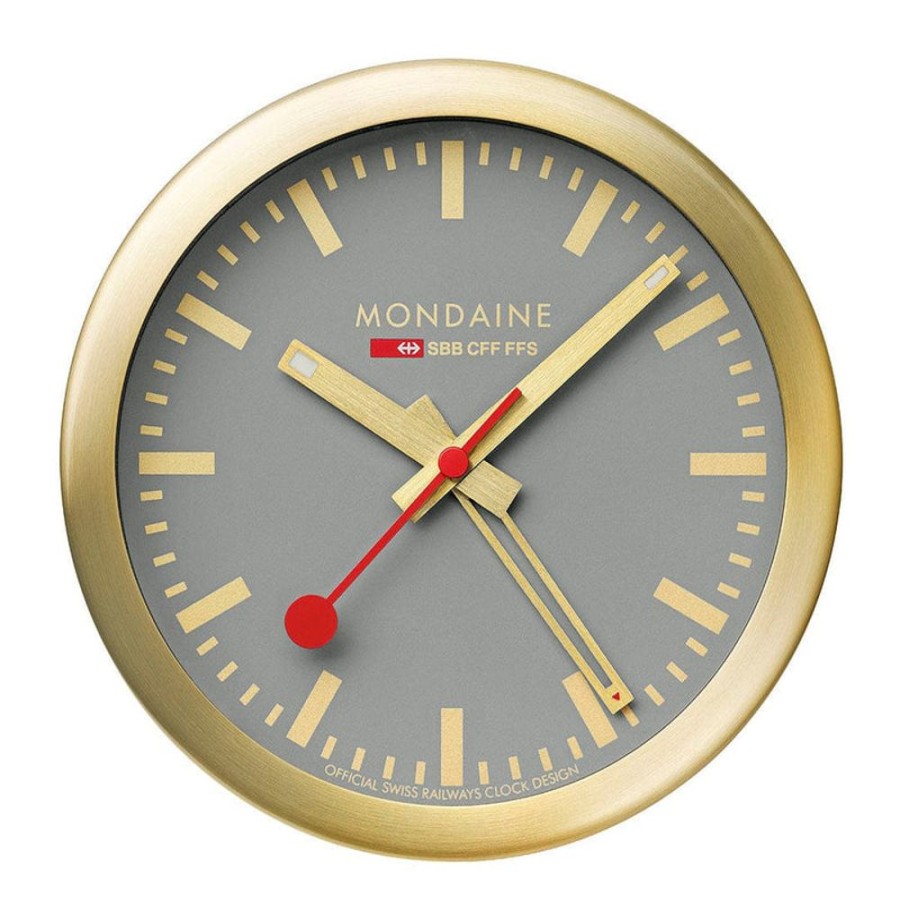 Watches Mondaine | Gray Wall Clock And Alarm Clock