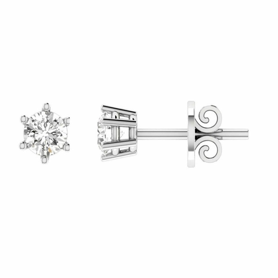 Jewellery Diamonds by WD | Diamond Stud Earrings With 0.75Ct Diamonds In 18K White Gold